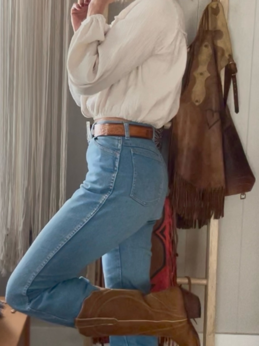 Vintage 80’s Wrangler Light Blue High-Waist Jeans - Picture 6 of 6